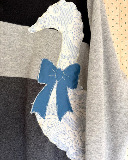 Blue Goose with Bow