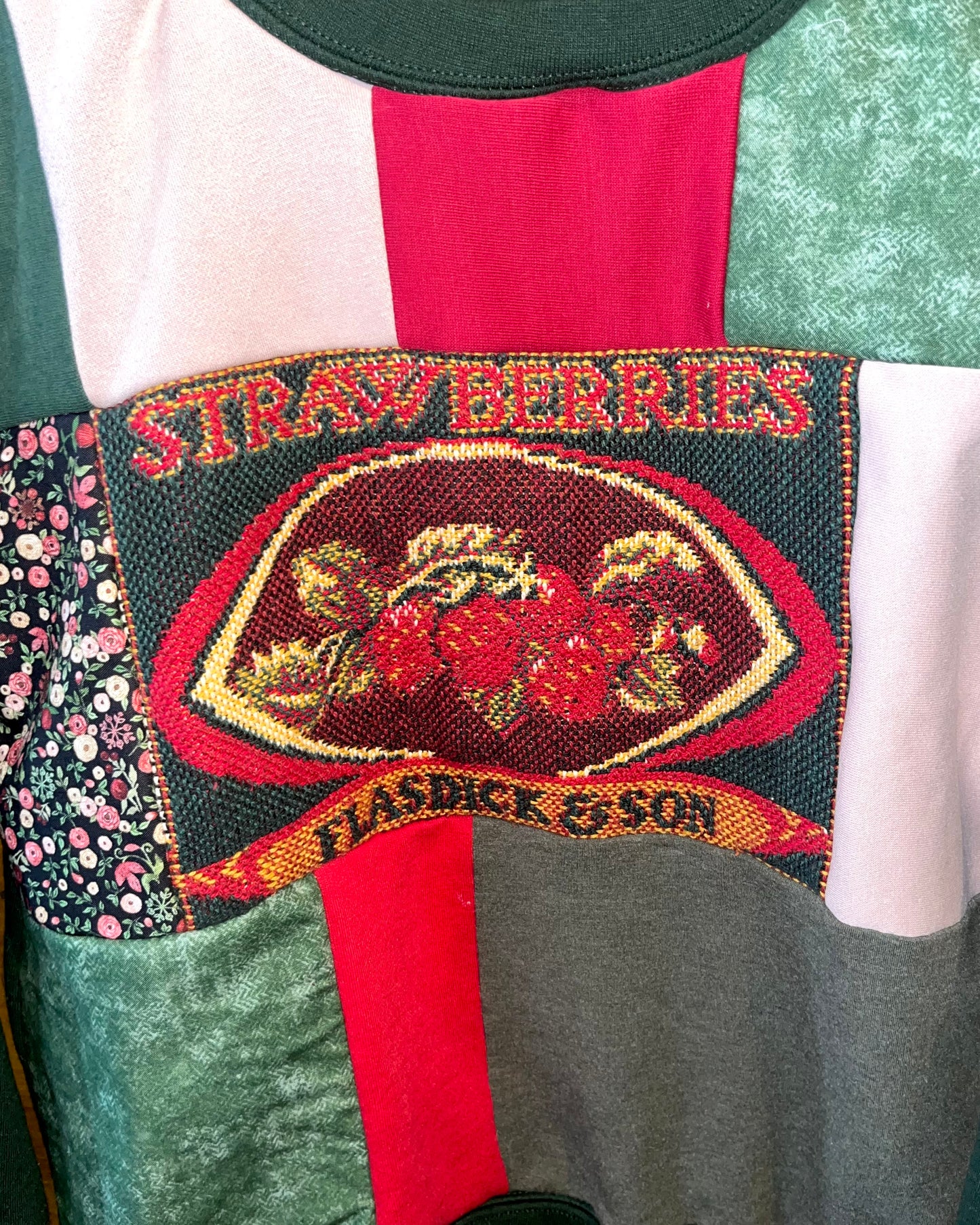 Patchwork Strawberry Crewneck