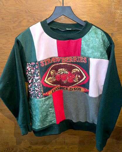 Patchwork Strawberry Crewneck