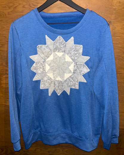 Blue Quilty Crewneck