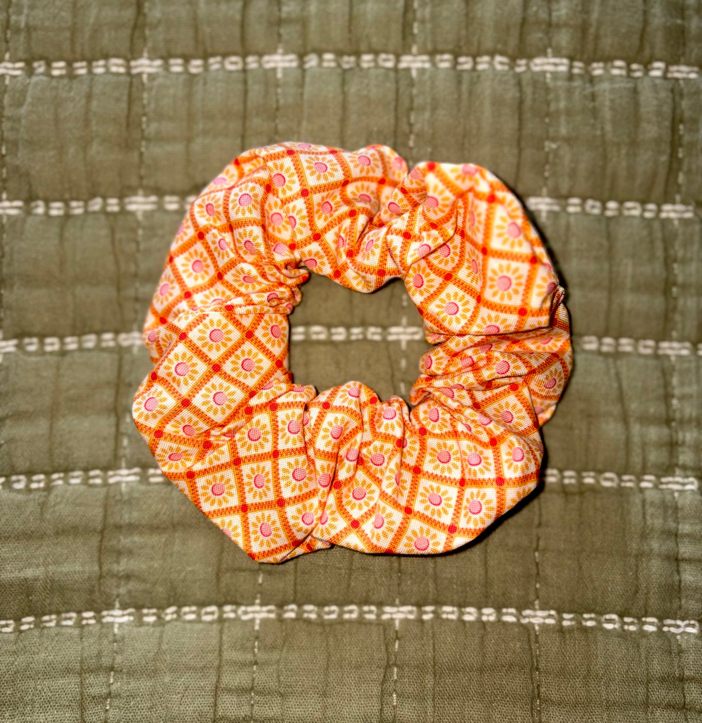 Orange Sun Scrunchie