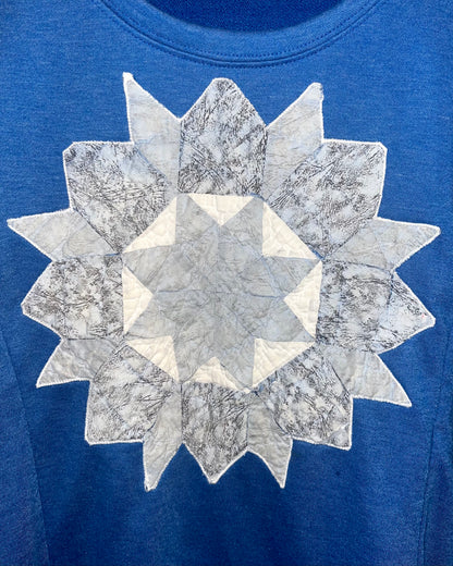 Blue Quilty Crewneck