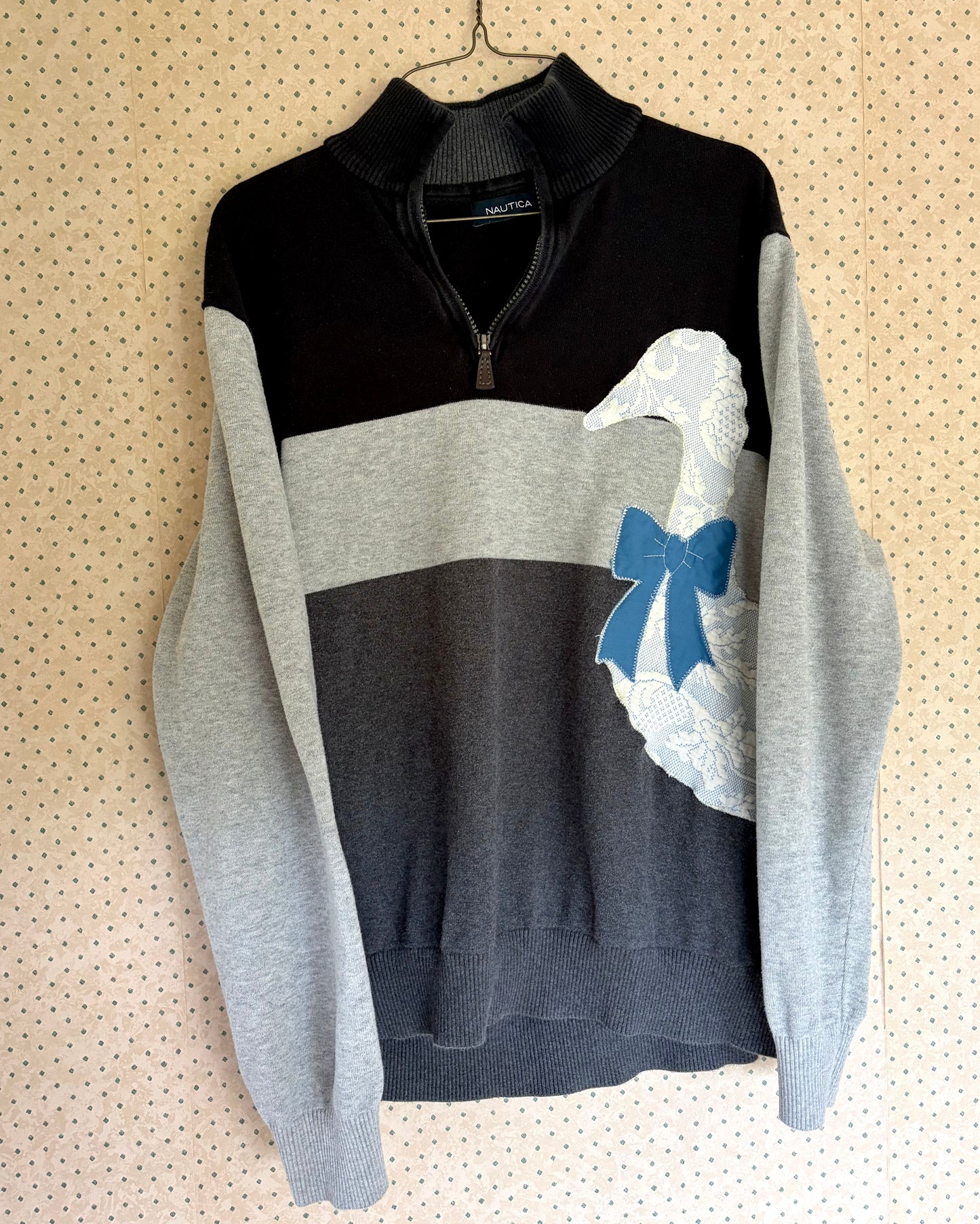 Blue Goose with Bow