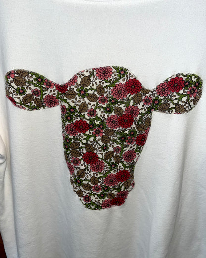 Feedsack Cow 3/4 Sleeve
